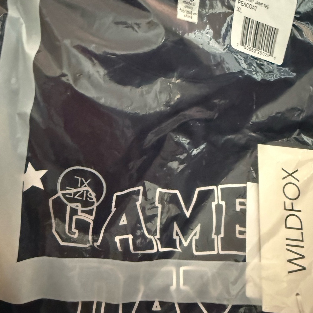 Wildfox Whimsical Jamie Game Day Cotton Blend Graphic Tee Shirt NWT XL - Picture 8 of 12